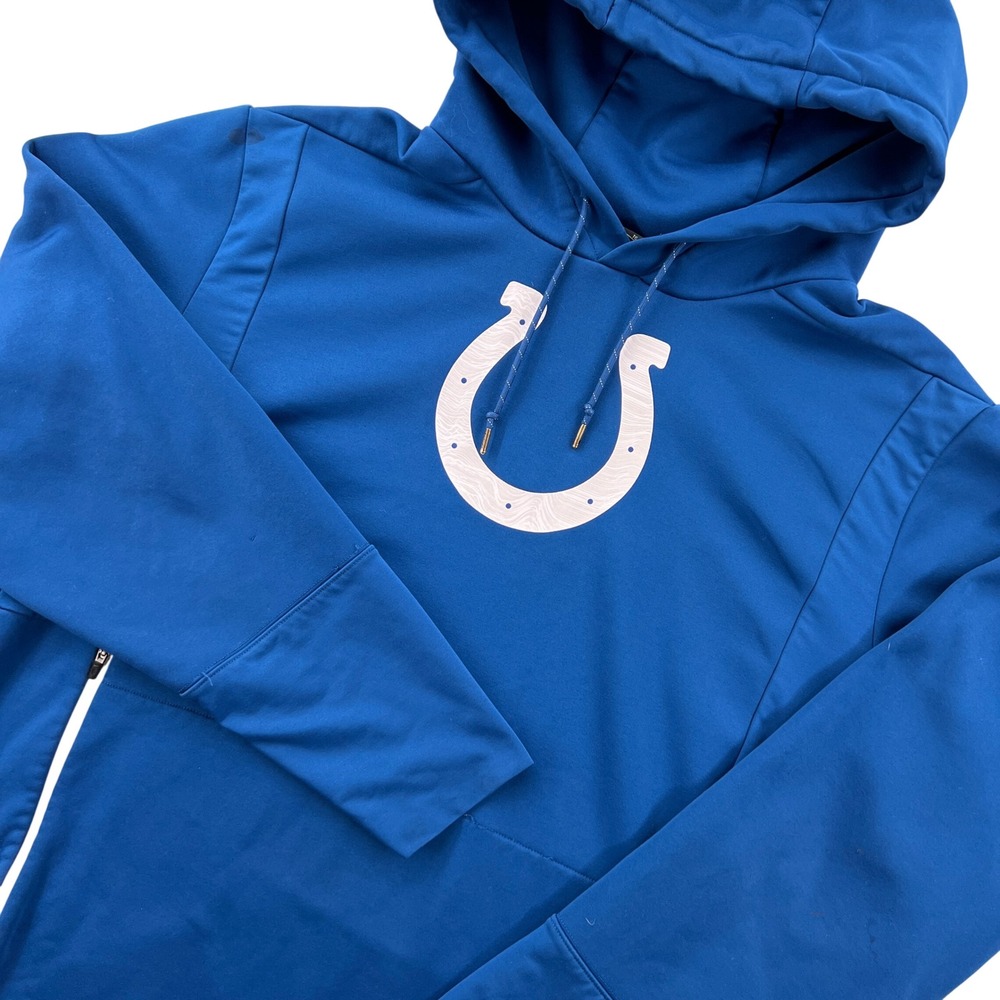 Nike Indianapolis Colts Hoodie Mens XL Blue NFL Onfield Apparel Sideline Sporty